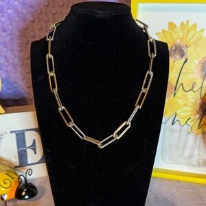 Two Tone Link Chain Necklace - BNIB